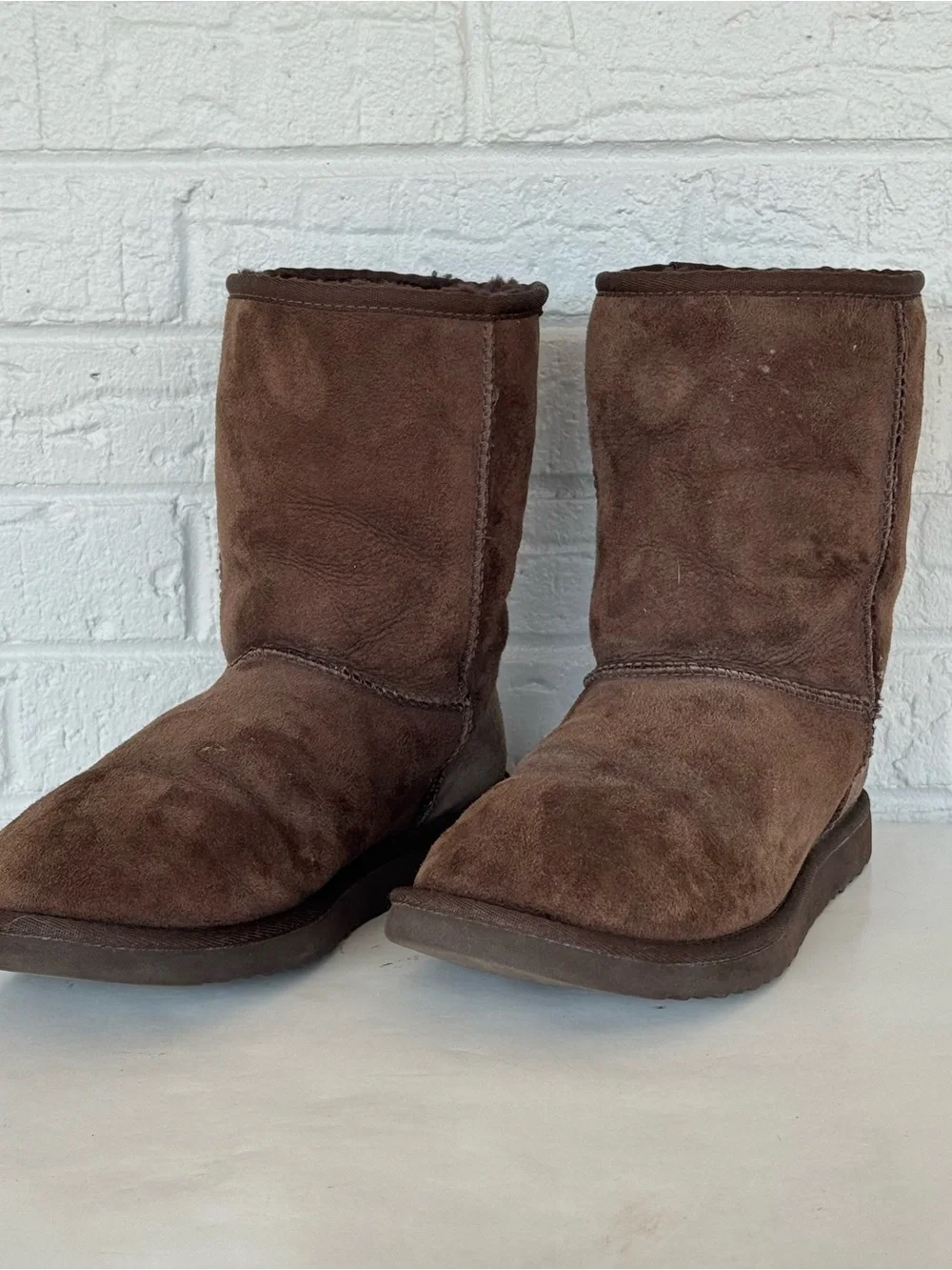 Brown Suede UGG Short Boots Women's 9